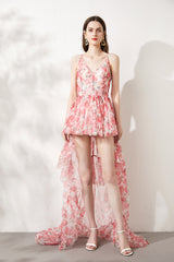 Vestido tubo con tirantes finos, estampado de malla, abullonado, vestido extra largo de cola de pez