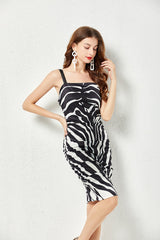 Animal Printed Cami A Line Short Dress