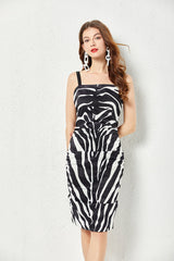 Animal Printed Cami A Line Short Dress