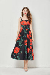 Printed Cami A Line Maxi Dress