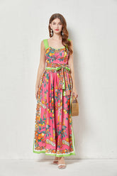 Sleeveless Printed Cami A Line Maxi Dress