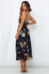Vacation Floral Cami Maxi A Line Dress