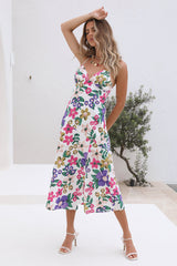 Backless Slip Dress Casual Beach Vacation Style Dress
