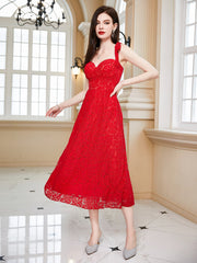 Schmale Trägerkleid, rückenfreies Abendkleid