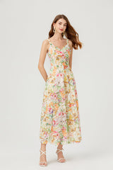 Flower Hollow Embroidered Slip Dress Lace Dress