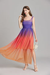 Ombre Sleeveless A Line Maxi Dress