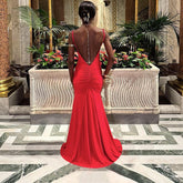 Camisole off Neck Backless Slim Fit Maxi Dress