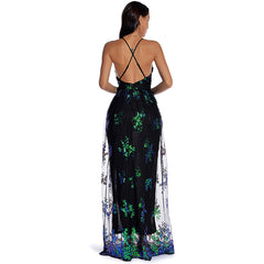 Retro Night Club Slip Sequins Dress Party Dresse