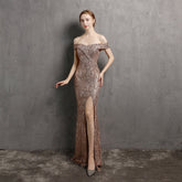 Fairy Dream Socialite Gathering Party Evening Dress Long Slimming Toast Dress Bride