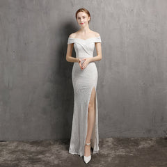 Märchenhaftes Traumkleid für gesellschaftliche Anlässe, langes, figurbetontes Abendkleid für die Braut