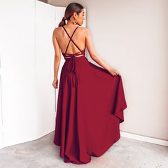 Dress V neck Strap Dress Maxi Dress