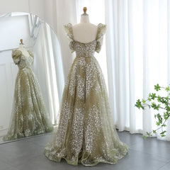 Glitzerndes Tüll-Abendkleid mit Herzausschnitt