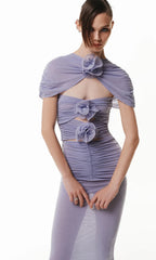 Floral Cutout Maxi Dress