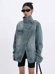 Asymmetrische Jeansjacke „Acubi“