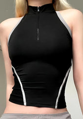 Acubi – Oberteil mit offenem Rücken und Reißverschluss