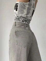 Acubi Straight Leg Graue Jeans