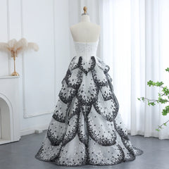 Ruffles Ball Gown Tulle Evening Dress| Customized