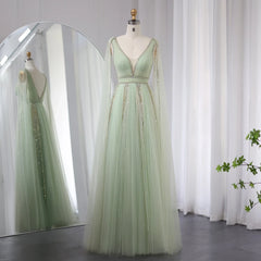 Cape Sleeves Chiffon Plus Size Party Gown