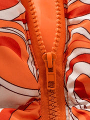 Ärmellose Jacke mit Allover-Print und Reverskragen