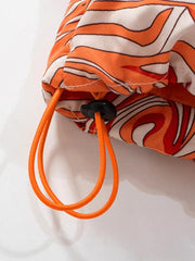 Ärmellose Jacke mit Allover-Print und Reverskragen