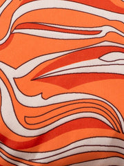 Ärmellose Jacke mit Allover-Print und Reverskragen