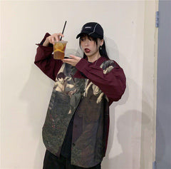 Langarmhemd mit Engel-Print