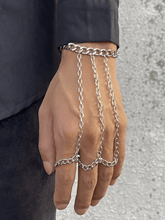 Men s Chain Detail Mitten Ring