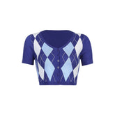 Stricktop mit Argyle-Muster