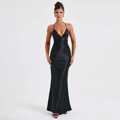 Arrival Dress V neck Backless Long Slim Camisole Gown Dress
