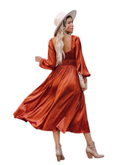 Mori Girl Abendkleid mit elastischem Bund und Patchwork-Details