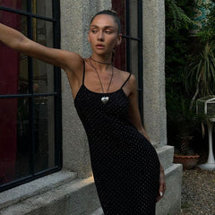 Maxi Dress Socialite Elegant Strap Shiny Light Dress for Dress