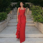 Socialite Elegant Slim Three Dimensional Floral Split