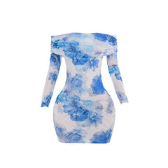 Type Hip Socialite Elegant Slim Printed Long Sleeve
