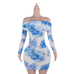 Type Hip Socialite Elegant Slim Printed Long Sleeve