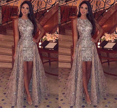 round Neck Sleeveless Bronzing Dress Cocktail Dress