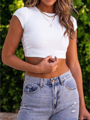 Rückenfreies, kurzes Tanktop