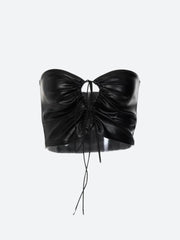 Baddie – Kurzes Oberteil aus Kunstleder mit Schnürung