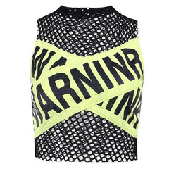 Baddie Warninr Fischnetz-Tanktop