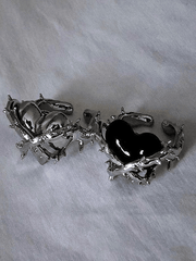 2 Stücke Manschettenring mit Herz Dekor