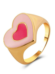 Inspo heart decor dome ring