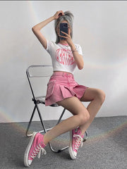 Minifalda cargo plisada de Barbie