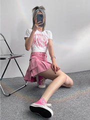 Minifalda cargo plisada de Barbie