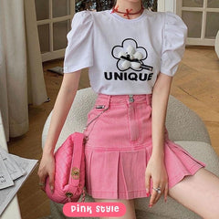 Minifalda vaquera plisada de Barbie