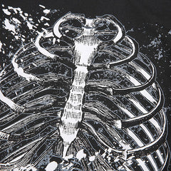 Schwarzes Skelett-Crop-Top