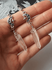 Gothic Crescent Geometric Drop Earring