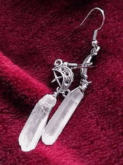 Gothic Crescent Geometric Drop Earring