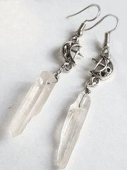 Gothic Crescent Geometric Drop Earring