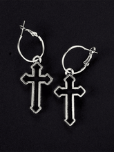Cutout Cross Dangle Earring