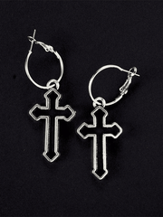 Cutout Cross Dangle Earring