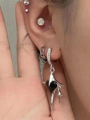 Astralstern-Herz-Charm-Ohrringe